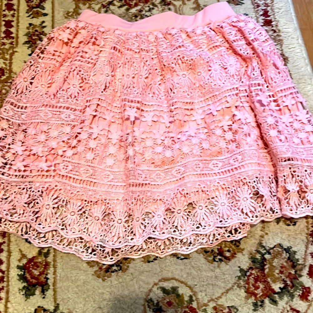 pink ruffle skirt